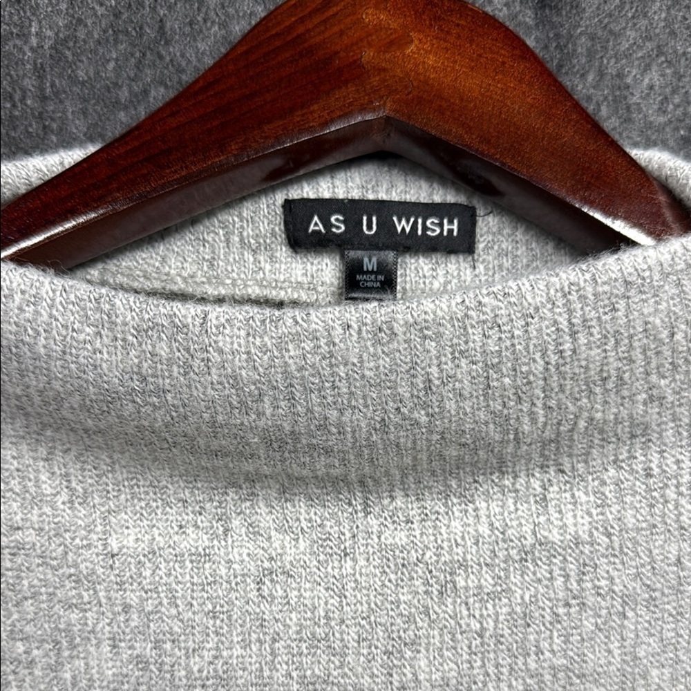 As U Wish Light Gray Knit Top - Picture 2 of 5